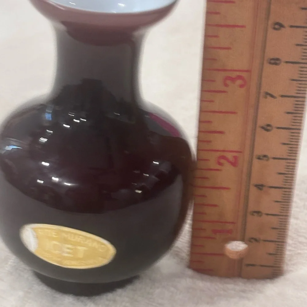 Mini Bud Vase Rich Burgundy Glass Vase